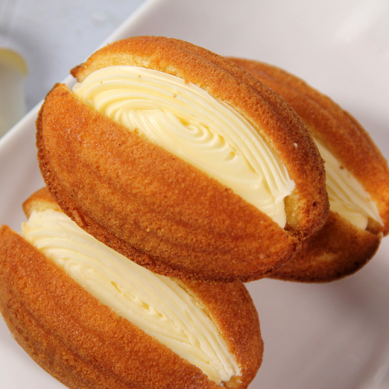 1000g硬奶油夹心娃娃脸蛋糕甜点早餐面包充饥夜宵怀旧童年老味道