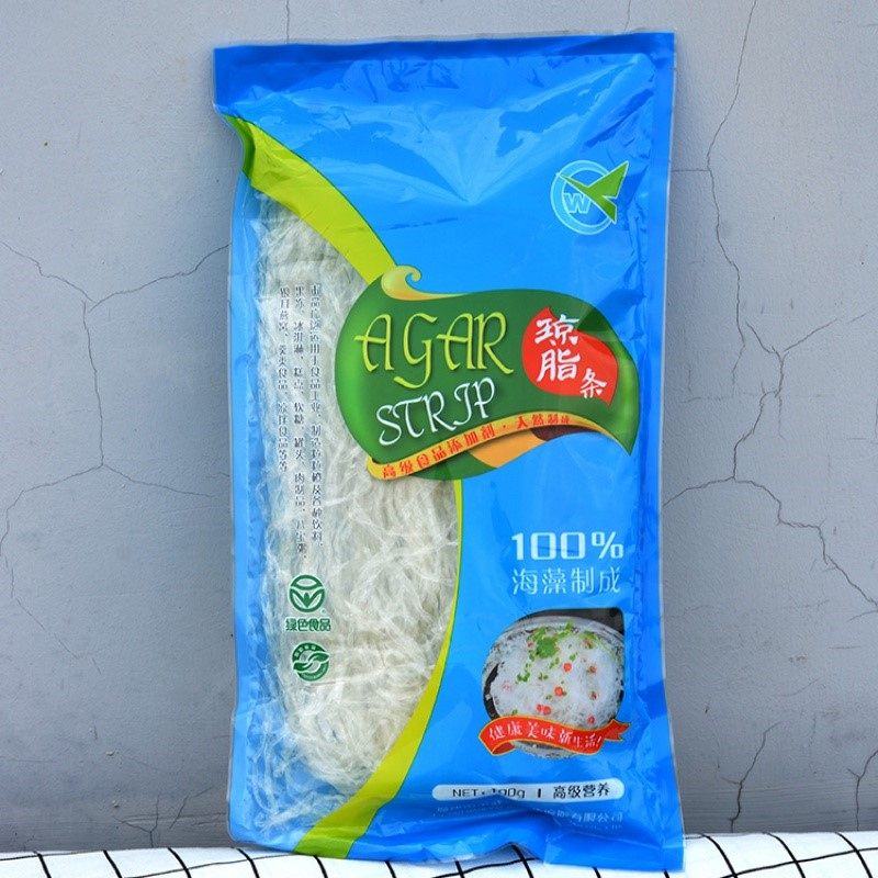 天然琼脂条100克石花菜diy果冻布丁琥珀糖原料寒天大菜丝卡拉胶