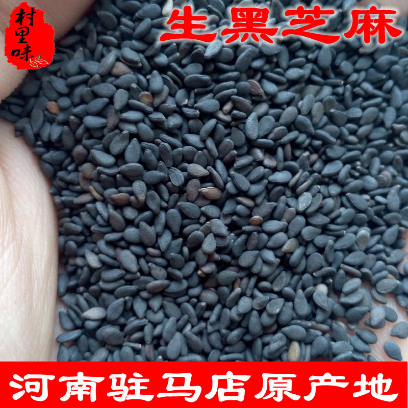 河南驻马店黑芝麻生新货杂粮纯农家自种散装自产500g村里味平舆