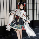 设计师的礼物原创鹤仙师汉服女中华风汉元素Lolita外披连衣裙套装