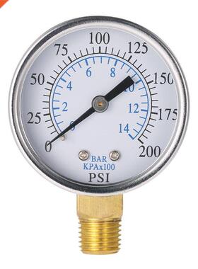 0-14+Bar+Air+Oil+Water+Pressure+Gauge+1/4