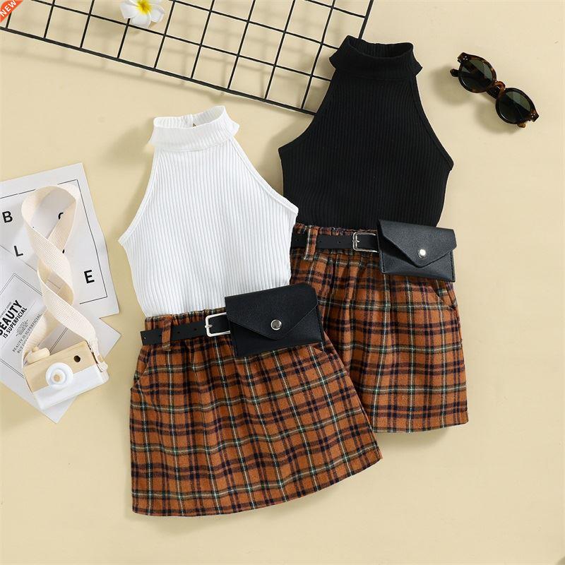 FOCUSNORM 1-6Y Summer Fashion Kids Girls Clothes Sets Halter
