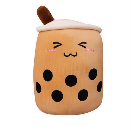 Cute Fruit Drink Plush Stuffed Soft Pink Strawberry Milk Tea