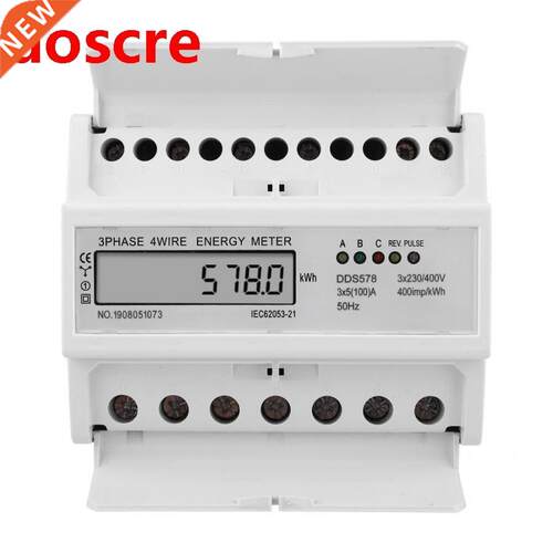 DDS578  Phase 4 Wire 7P 80V Energy Meter LCD Display Watt