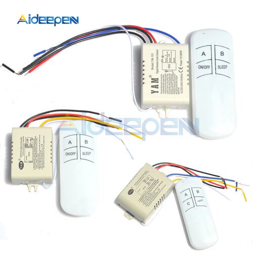 1/2/3 Ways ON/OFF 220V Lamp Light Digital Wireless Wall