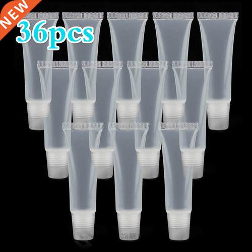 36pcs 10ml Lip Gloss Tube Transparent Refill Empty Container