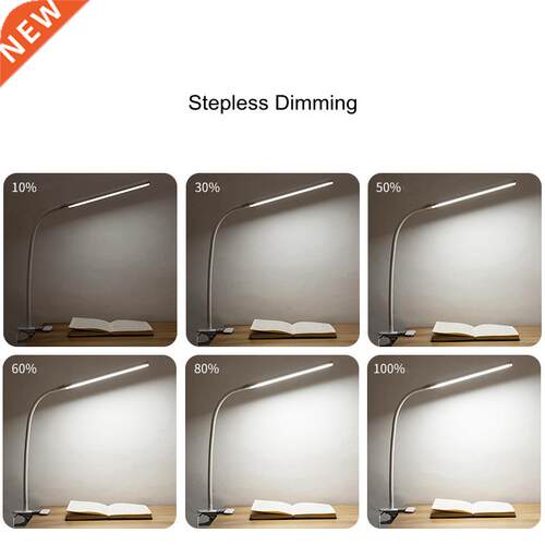 LED 360° Folding Clamp Desk Lamp Eye Protection Recharge