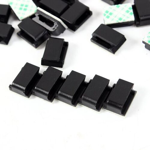 Car Self-adhesive Rectangle Holder Wire Tie Clamp Clips Cord