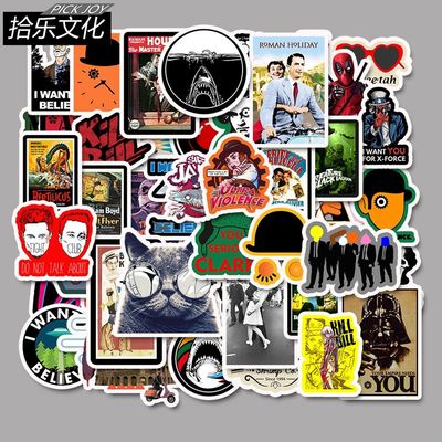 50 Pcs Classic Movie stickers For Luggage Laptop Art Painti