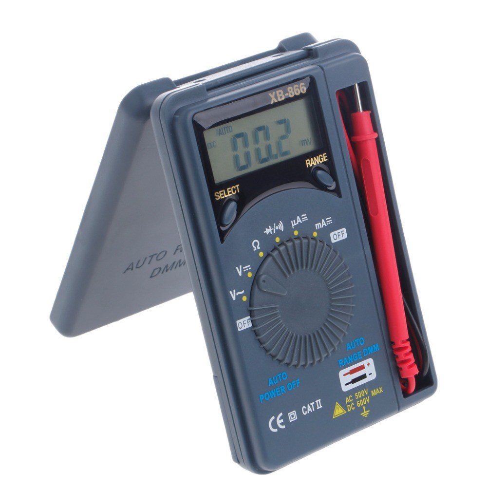 Mini Auto Range LCD Voltmeter Tester Tool AC/DC Pocket Digit