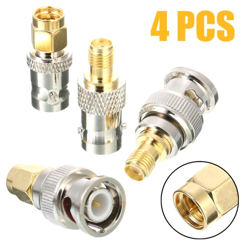 4pcs/lot BNC To SMA Connectors Type Male Female RF Connector