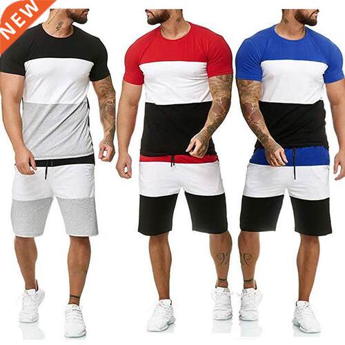 Summer Sport Fitness Homewear Men's Shorts Sleeve T-Shir