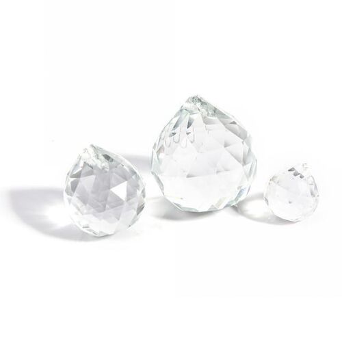 Home Decor 20/30/40mm Clear Faceted Glass Crystal Ball Prism