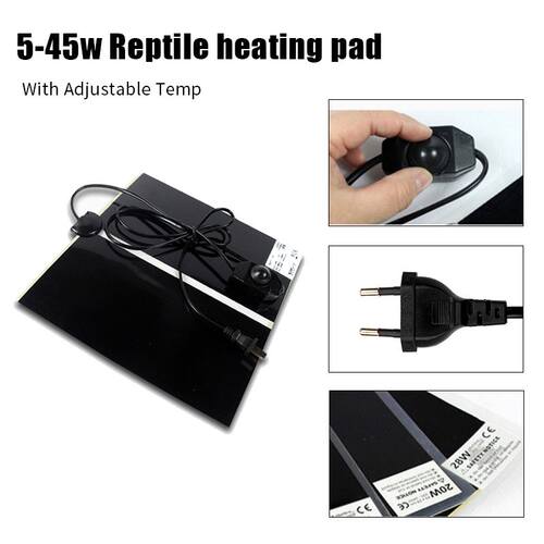 5/7/14/20/28/35/45W Reptiles Heat Mat Terrarium Climbing Pet