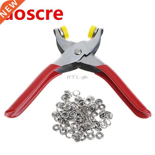 100pcs prong rings+1 Pliers Metal Prong Ring Snap Fasteners
