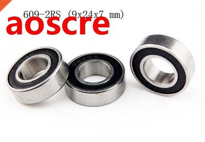 (10 PCS) 609-2RS (9x24x7 mm) Rubber Sealed Ball Bearing Set