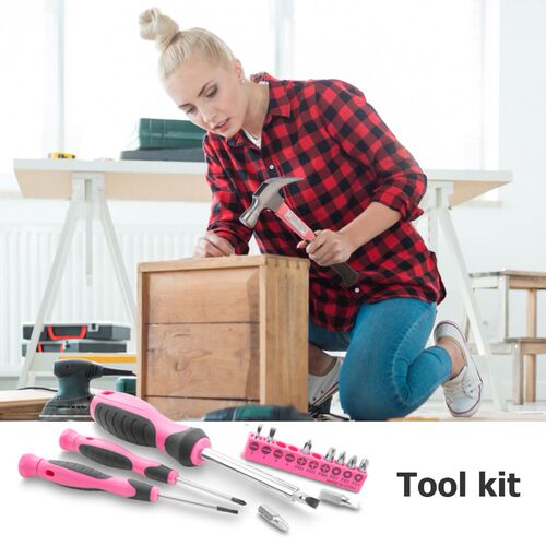 21PCS Hand Tool Set DIY Home Measuring Tape Pliers Tool Kit