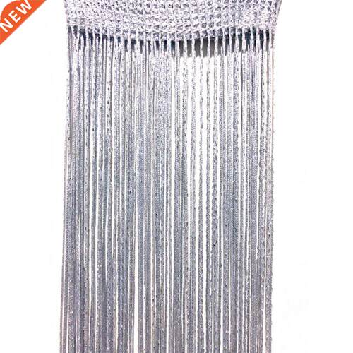 200x100cm Curtain Flash Line Shiny Tassel String Door Decora