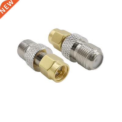 2Pcs F Female to SMA Male Straight RF Coaxial Connector F Ty