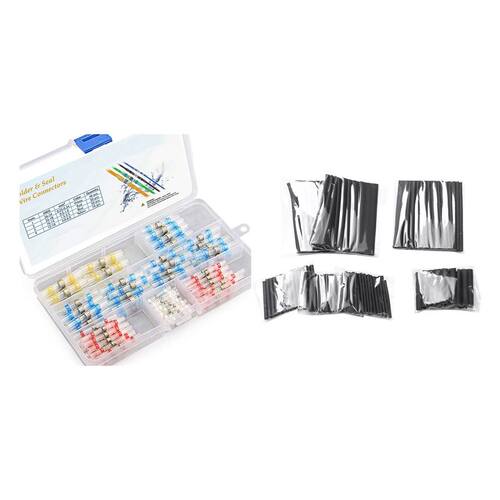 127Pcs Heat Shrink Tubing 2:1 Cable Sleeving Tube & 50Pc
