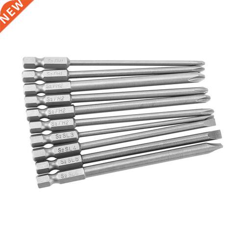 10pcs Anti Slip Phillips Bits Set PH1 Ph2 100mm Power Tools