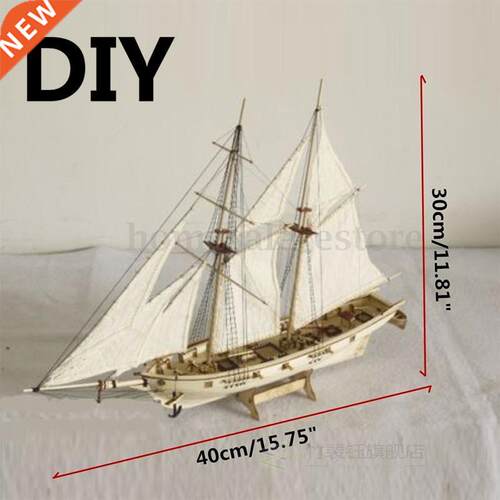 1:100 Scale Assembling Wooden Sailboat  Ship Model Kit H