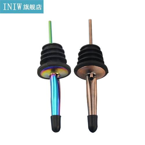 2Pcs/Set Wine Pourer Stainless Steel Wine Bottle Stopper wi