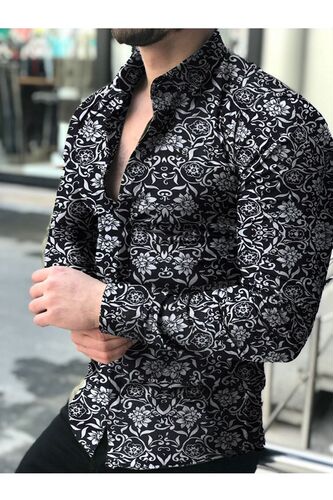Camisas florales de manga larga de Oto?o de 2021 para hombre