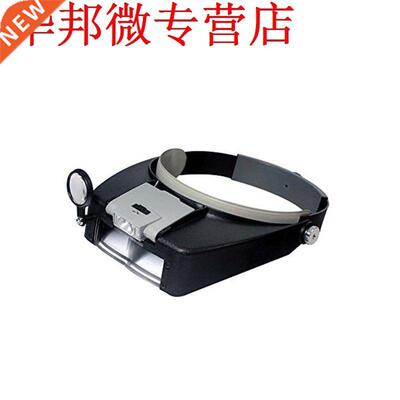 Helmet Magnifying Glass LED Illuminated Watch Repair Loupe H
