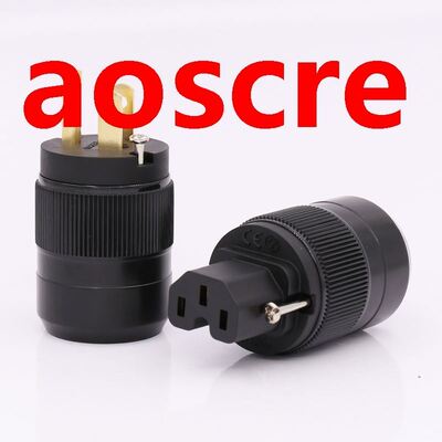 One Pair US Power Plug+Power IEC Plug for Audio Powe Cable