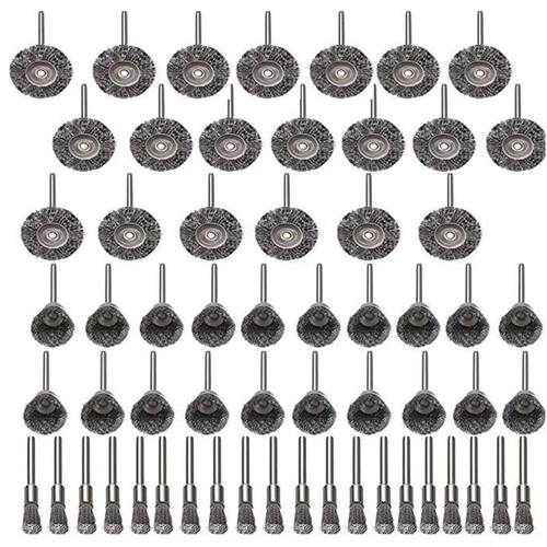 Steel Rotary Brush for 60Pcs m Shank Wire Wheel Brush Mini D