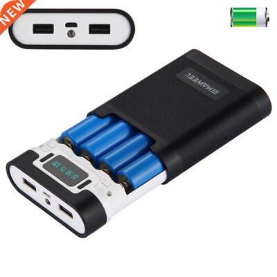 Power Bank Case 4 x 18650 Charger Box Dual USB Port Power Ba