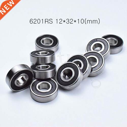 10pcs 6201RS 12*2*10(mm) free shipping chrome steel rubber