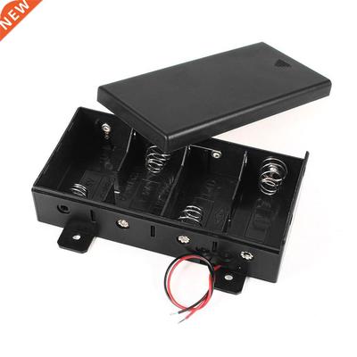 4 x 1.5V 2 wires black mono cell compartment cap