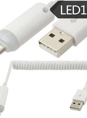 1m USB 2.0 Male A to Micro USB 5-pin Data Cable with LED