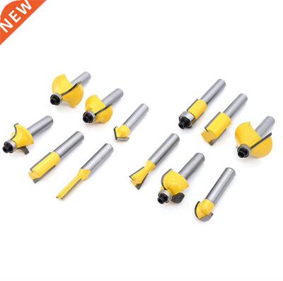 12 Pieces of Carbide Milling Cutter Set 8mm Shank Woodworkin