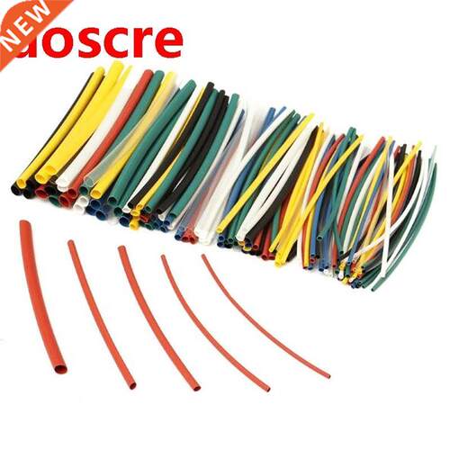 140Pcs Car Electrcal Cable Heat Shrnk Tube Tubng For Wrap