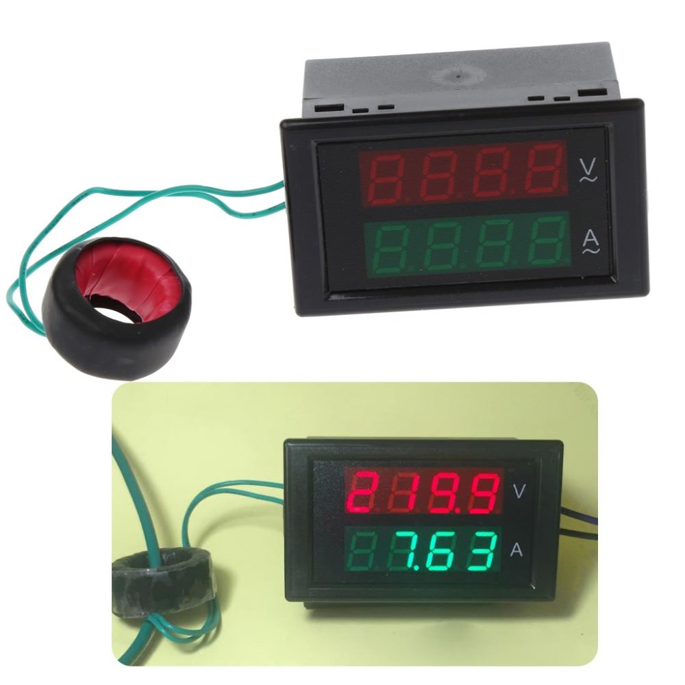 AC80-00V 100A Current Ammeter Voltmeter LED Display Volt Am