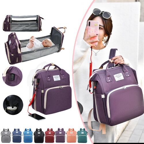 Portable Mummy Diaper Bag Baby Bed Mummy Bag Foldable Pregna