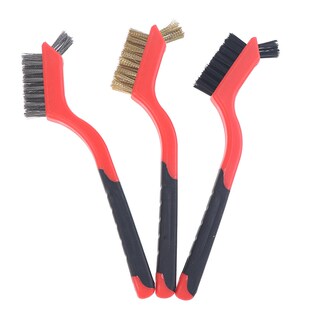 3Pcs/lot Wire Brush Nylon Brass Stainless Steel Bristles