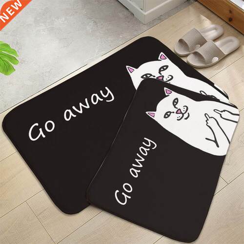 Fun Middle Finger Cute Cat Printed Mat Bathroom Non-slip Abs