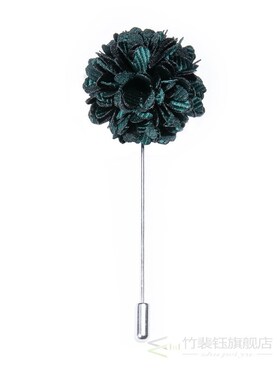 Hi-Tie Men Silk Tie Grass Green Ties Floral Necktie Boutonni