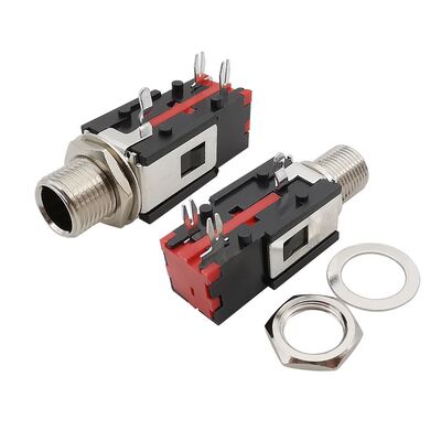 5Pcs PJ-602B 6.35mm Stereo Phone Jack Headphone Socket Threa