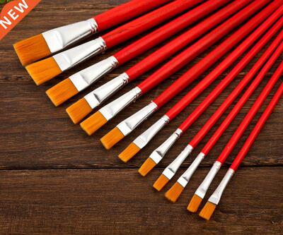 Rod red oil paint brush nylon 1-12 number suit of manufactur