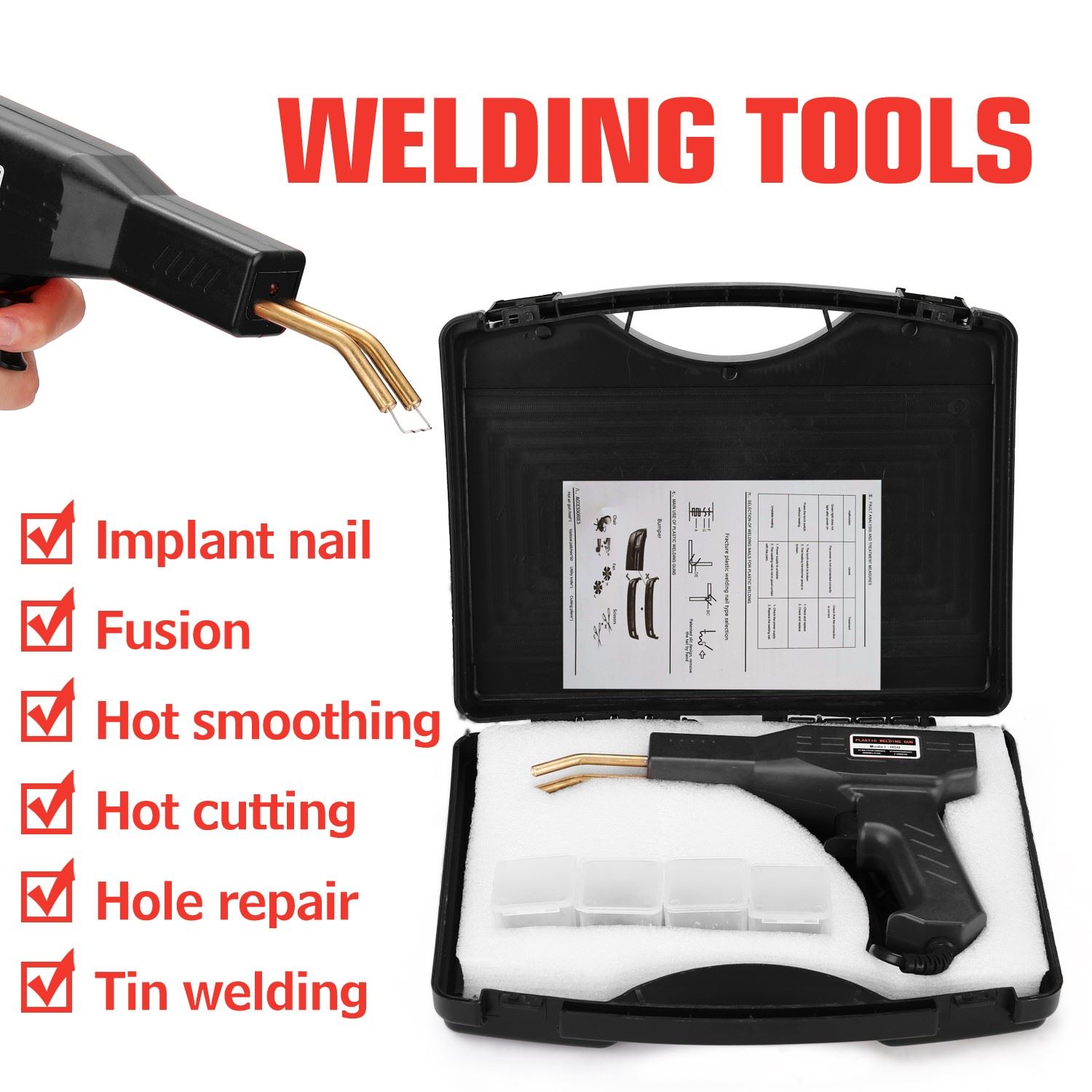 Plastic Welder With Staples Garage Tool Hot Staplers Machine