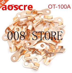 10Pcs 100A Copper Battery Cable Connector Terminal Crimping