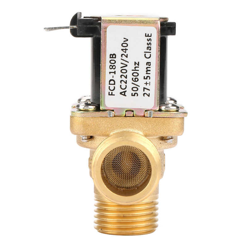 AC220V G1/2 Ball Valve Brass Normal Closed Pilot-operated Wa
