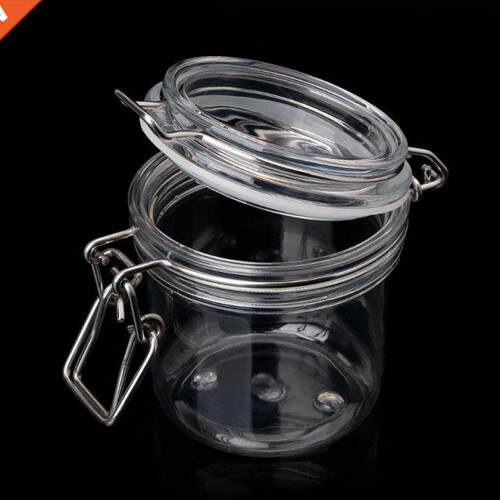 500ml Plastic Round Clip Storage Jar with Seal Lid Kitchen F