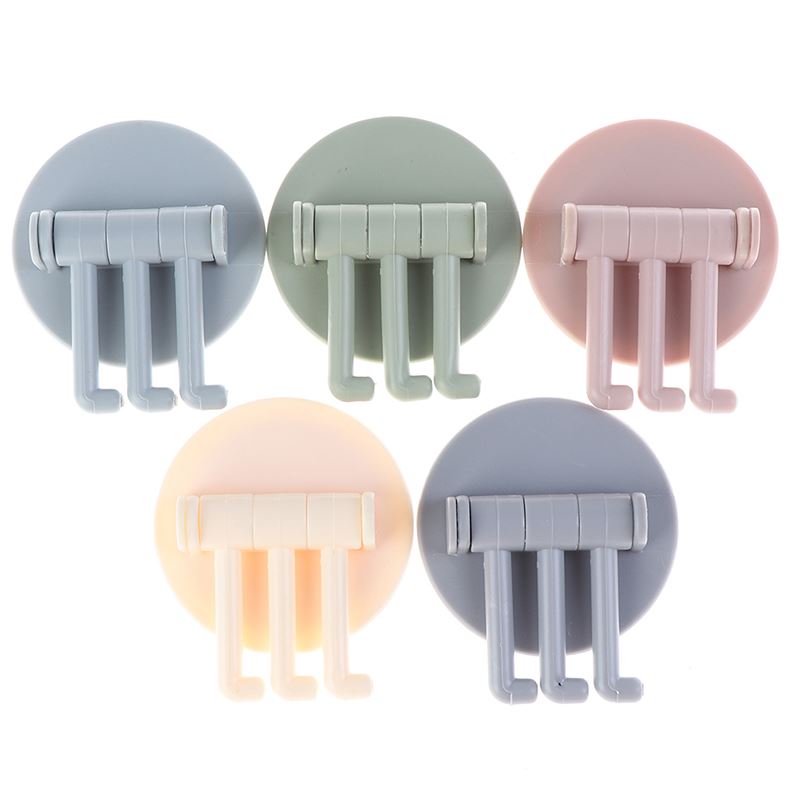 1pc Bathroom Hooks Creative Seamless Paste Branch Rotatin