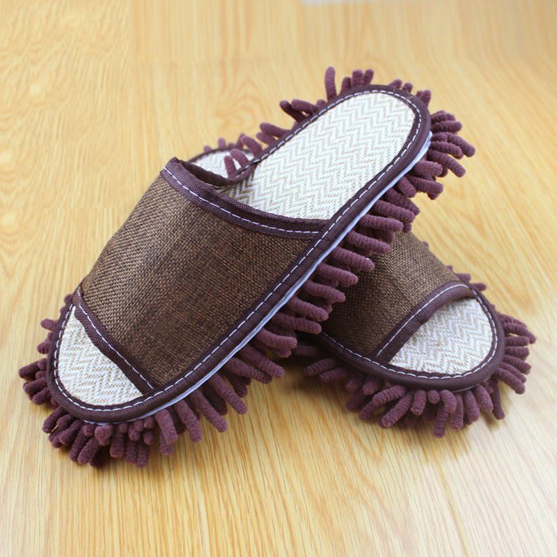 Dust Mop Lazy Cleaning Foot Cleaner Shoe Mop Slipper Microf